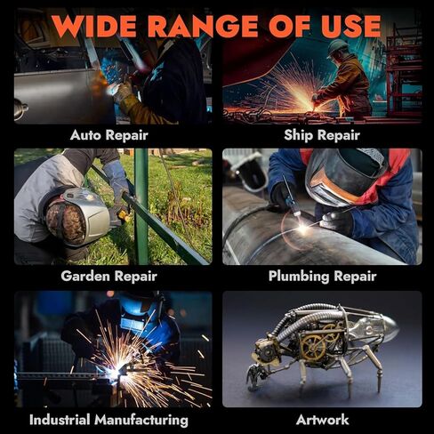 ماكينة لحام عصا HITBOX 130A، جهد مزدوج 110 فولت/220 فولت 2 في 1 ARC MMA رفع Tig مع تحكم تآزري، آلة لحام صغيرة ومحمولة مع شاشة LCD رقمية مقاومة للالتصاق بقوة القوس الساخنة in Kuwait