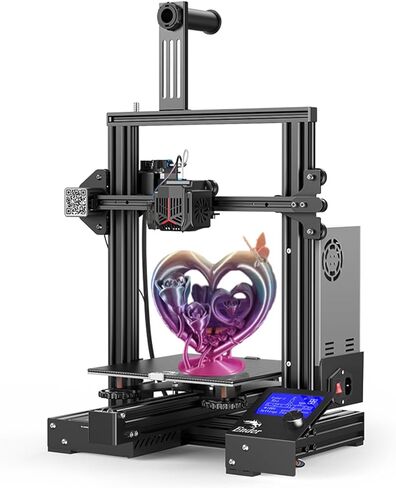 طابعة Creality Ender 3 Neo ثلاثية الأبعاد نسخة مطورة من ender 3 مع لوحة رئيسية صامتة تعمل باللمس CR ووظيفة الطباعة الذاتية لسطح البناء Carborundum، حجم الطباعة 8.66x8.66x9.84 بوصة in Kuwait