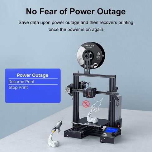 طابعة Creality Ender 3 Neo ثلاثية الأبعاد نسخة مطورة من ender 3 مع لوحة رئيسية صامتة تعمل باللمس CR ووظيفة الطباعة الذاتية لسطح البناء Carborundum، حجم الطباعة 8.66x8.66x9.84 بوصة in Kuwait