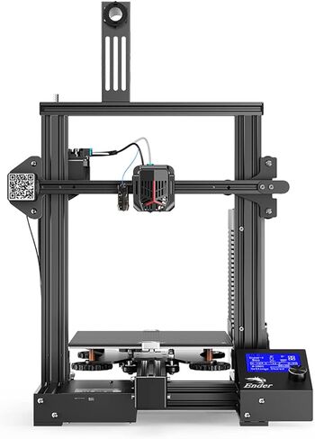 طابعة Creality Ender 3 Neo ثلاثية الأبعاد نسخة مطورة من ender 3 مع لوحة رئيسية صامتة تعمل باللمس CR ووظيفة الطباعة الذاتية لسطح البناء Carborundum، حجم الطباعة 8.66x8.66x9.84 بوصة in Kuwait