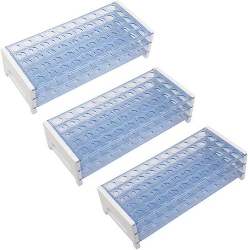 3 قطع رف أنابيب اختبار لأنابيب 16 مللي متر 50 ثقوب البلاستيك أنابيب اختبار المعمل حامل قوس حامل للمختبر in Kuwait