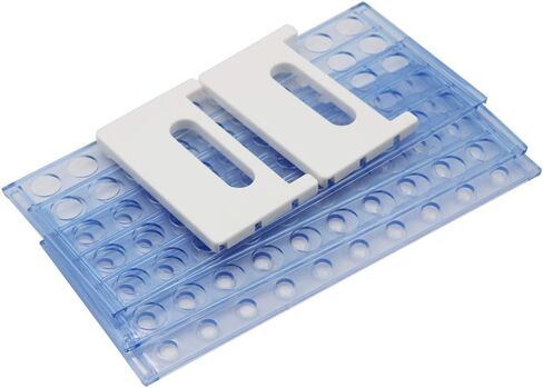 3 قطع رف أنابيب اختبار لأنابيب 16 مللي متر 50 ثقوب البلاستيك أنابيب اختبار المعمل حامل قوس حامل للمختبر in Kuwait