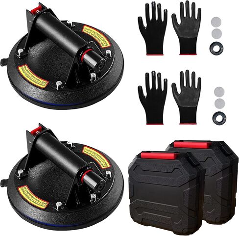 MEHIDFY عبوة من كوبين شفط زجاجيين، كوب شفط عالي التحمل مقاس 8 بوصات لرفع الزجاج الكبير، رافع كأس شفط صناعي للنوافذ والبلاط، سعة تحميل 480 رطل، مع وسادات وقفازات مزدوجة (حقيبة حمل واحدة) in Kuwait