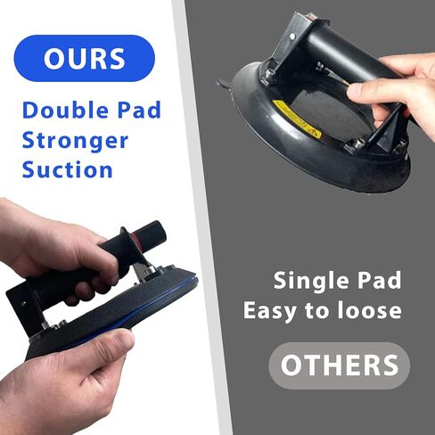 MEHIDFY عبوة من كوبين شفط زجاجيين، كوب شفط عالي التحمل مقاس 8 بوصات لرفع الزجاج الكبير، رافع كأس شفط صناعي للنوافذ والبلاط، سعة تحميل 480 رطل، مع وسادات وقفازات مزدوجة (حقيبة حمل واحدة) in Kuwait