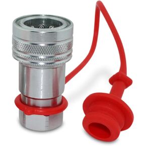 وصلة أنثى لجرار توصيل سريع هيدروليكي 1/2 بوصة Ag ISO 5675 ، نمط Poppet Pioneer w/Dust Caps in Kuwait