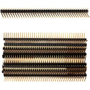 شريط رأس دبوس Chanzon لـ Arduino Gpio 40 دبوس × 10 قطع دبابيس رؤوس ذكر مستقيمة صف واحد مطلية بالذهب 2.54 مم 0.1 بوصة انفصال لآلة موصل PCB لوحة الدوائر الإلكترونية in Saudi Arabia