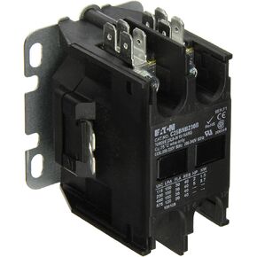 Eaton C25BNB230B موصل مدمج للأغراض المحددة، تصنيف تيار حثي 30 أمبير، تصنيف 2 HP بحد أقصى عند 115 فولت، تصنيف 5 HP كحد أقصى عند 230 فولت، جهد ملف 240 فولت تيار متردد in Saudi Arabia