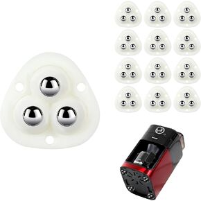 4 PCS Small Appliance Casters Wheels Sticky Swivel Pulleys Mini Self Adhesive Universal Wheel 360 Degree Rotation Storage Box Furniture Bins Bottom Trash Can Kitchen Appliances Caster (White)