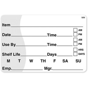 DayMark MoveMark مدة الصلاحية/الاستخدام بواسطة ملصق قابل للإزالة، 2 × 3 بوصة (لفة 500) in Kuwait
