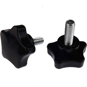 2 Pack Black 8mm(M8) Thread Replacement Star Hand Knob Tightening Screw (M8 x 20mm) in Kuwait