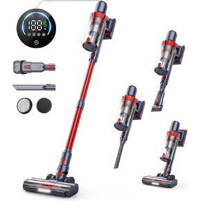 HONITURE Cordless Vacuum Cleaner, 400W 33Kpa Stick Vacuum Cordless With LCD Smart Touchscreen, Max 50mins, 7-Layer Hepa, 6 in 1 Lightweight Hand Held Vacuum for Hardwood Floors,Carpets,Stairs,Pet Hair in Kuwait