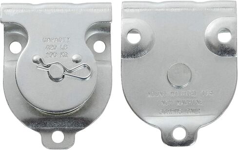 ABuff 6 Pcs Silver Fixed Pulley，Zinc Plated 3 x 2-1/5 Inch Cable Pulleys, Silver Small Pulleys with 6 Screws Holes, Wall Mount Rope Pulley with 421 Lbs Capacity Fit 1/2 Inch Rope for Lifting in Kuwait