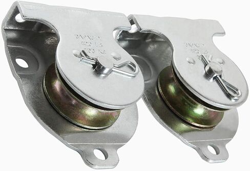 ABuff 6 Pcs Silver Fixed Pulley，Zinc Plated 3 x 2-1/5 Inch Cable Pulleys, Silver Small Pulleys with 6 Screws Holes, Wall Mount Rope Pulley with 421 Lbs Capacity Fit 1/2 Inch Rope for Lifting in Kuwait