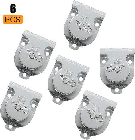 ABuff 6 Pcs Silver Fixed Pulley，Zinc Plated 3 x 2-1/5 Inch Cable Pulleys, Silver Small Pulleys with 6 Screws Holes, Wall Mount Rope Pulley with 421 Lbs Capacity Fit 1/2 Inch Rope for Lifting in Kuwait