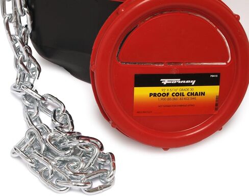 Forney 70412 Proof Coil Chain, Grade 30 Zinc Plated, 5/16-Inch-by-92-Feet in Saudi Arabia