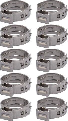 حلقة مشبك SharkBite مقاس 1/2 بوصة، عبوة من 100 قطعة، تركيبات سباكة من الفولاذ المقاوم للصدأ، أنبوب PEX، PE-RT، UC953CP100 in Kuwait