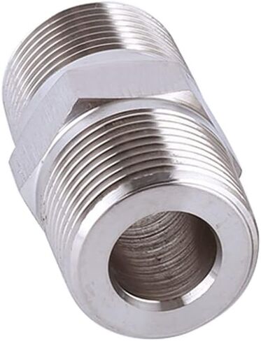 Yoebor مزورة 304 الفولاذ المقاوم للصدأ تركيب الأنابيب عرافة الحلمة 3/4 "NPT ذكر × 3/4" NPT ذكر فئة 3000 (حزمة من 1) in Saudi Arabia