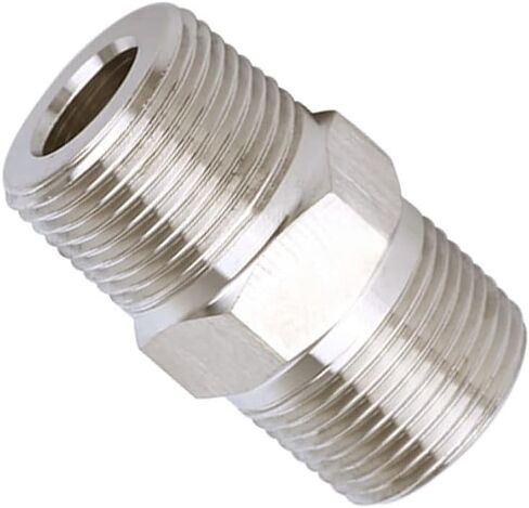 Yoebor مزورة 304 الفولاذ المقاوم للصدأ تركيب الأنابيب عرافة الحلمة 3/4 "NPT ذكر × 3/4" NPT ذكر فئة 3000 (حزمة من 1) in Saudi Arabia