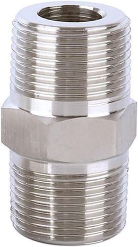 Yoebor مزورة 304 الفولاذ المقاوم للصدأ تركيب الأنابيب عرافة الحلمة 3/4 "NPT ذكر × 3/4" NPT ذكر فئة 3000 (حزمة من 1) in Saudi Arabia