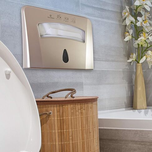 Toilet Seat Cover Dispenser by Oasis Creations –Wall Mount – Heavy Duty Commercial or Residential – Black in Kuwait