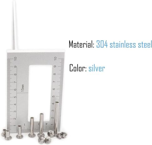 SCXCLY 120pcs Chicago Screws Binding Screw Posts Assortment Kit, 6 Sizes(M5 x 6/10/15/25/30/45mm), 304 Stainless Steel in Kuwait