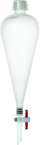 قمع فصل، 250 مل - بولي بروبيلين - محبس بولي بروبيلين، قابس PTFE - غطاء لولبي مانع للتسرب - Eisco Labs in Saudi Arabia
