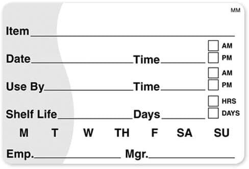 DayMark MoveMark مدة الصلاحية/الاستخدام بواسطة ملصق قابل للإزالة، 2 × 3 بوصة (لفة 500) in Kuwait