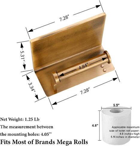Smarthome Toilet Paper Holder with Shelf, Black Anti-Rust Aluminum Tissue Roll Holder with Mobile Phone Storage Shelf for Bathroom, 3M Self Adhesive No Drilling or Wall Mounted with Screws in Saudi Arabia