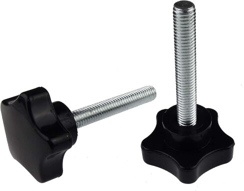 2 Pack Black 8mm(M8) Thread Replacement Star Hand Knob Tightening Screw (M8 x 20mm) in Kuwait