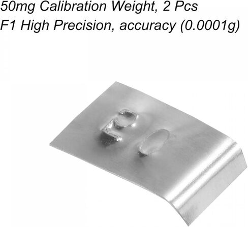 أوزان معايرة uxcell 50 ملجم F1 وزن جرام من الفولاذ المقاوم للصدأ لإعادة تحميل موازين وقياسات المليجرام الرقمية، قطعتان in Kuwait