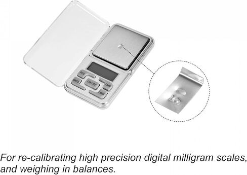 أوزان معايرة uxcell 50 ملجم F1 وزن جرام من الفولاذ المقاوم للصدأ لإعادة تحميل موازين وقياسات المليجرام الرقمية، قطعتان in Kuwait