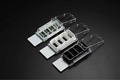 NEST Scientific 230128 Cell Culture Chamber Slide, 8 Well with Glass Slide, White, 0.98 cm² Cell Growth Area, 0.2-0.6mL Working Volume (2) in Saudi Arabia