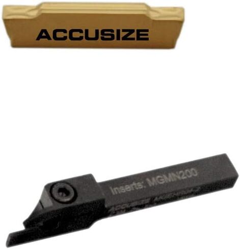 Accusize Industrial Tools 1/4" x 3/8'' حامل قطع، أداة فراق، Mgehr04-2 من 2387-2001 مع 10 إدراجات كربيد لقطع الفولاذ، 2387-0001ins in Saudi Arabia
