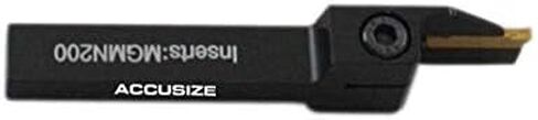 Accusize Industrial Tools 1/4" x 3/8'' حامل قطع، أداة فراق، Mgehr04-2 من 2387-2001 مع 10 إدراجات كربيد لقطع الفولاذ، 2387-0001ins in Saudi Arabia