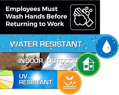 5 Pack Wash Rinse Sanitize Sink Labels, Waterproof Sticker Signs, 3 Compartment Sink Labels - Restaurant Supplies, Food Truck Supplies, Dishwashing Sign Wash Station in Kuwait