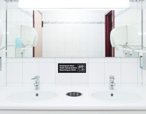 5 Pack Wash Rinse Sanitize Sink Labels, Waterproof Sticker Signs, 3 Compartment Sink Labels - Restaurant Supplies, Food Truck Supplies, Dishwashing Sign Wash Station in Kuwait