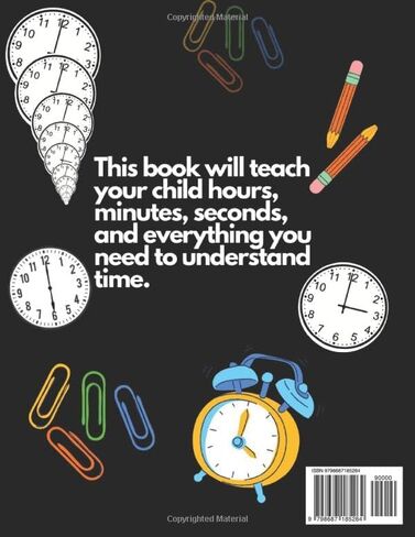 100 Days of Telling the Time, Workbook, Teaching time, Practice Reading Clock, Ages 7-9, Activity Black: For Kids, Minutes, Five minutes, Quarter ... Worksheets, Gifts to learn, Educational in Saudi Arabia