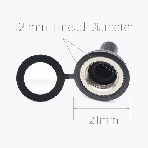 Lantee EDPM Rubber Electrical Toggle Switch Cover Weatherproof Protector Boot,12 mm Thread Diameter, Pack of 20 in Saudi Arabia