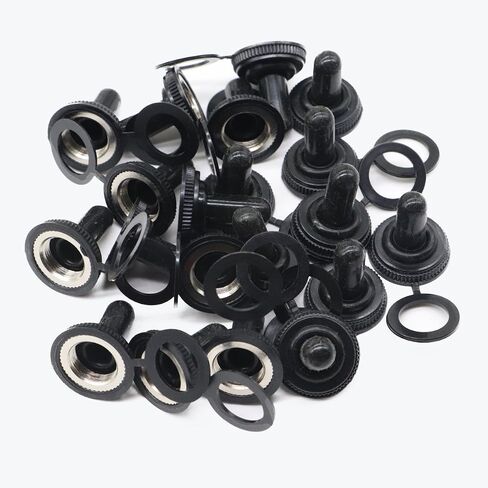 Lantee EDPM Rubber Electrical Toggle Switch Cover Weatherproof Protector Boot,12 mm Thread Diameter, Pack of 20 in Saudi Arabia