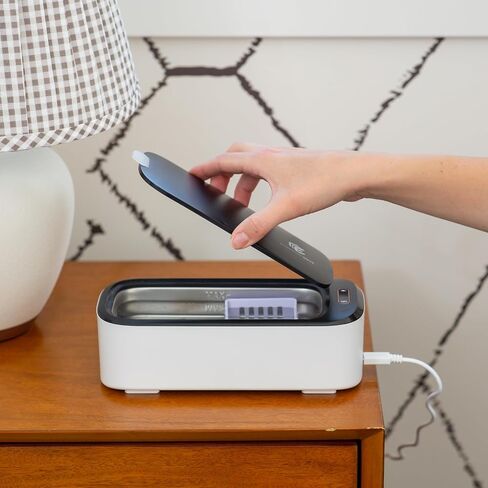 UVC Ultrasonic Jewelry Cleaner, 18Oz 46KHz Power, Professional Sterilizer Machine, Portable Timer, Ultrasonic Retainer Cleaner for Cleaning Glasses, Dentures, Aligner, Mouth Guard, Toothbrush Head in Saudi Arabia