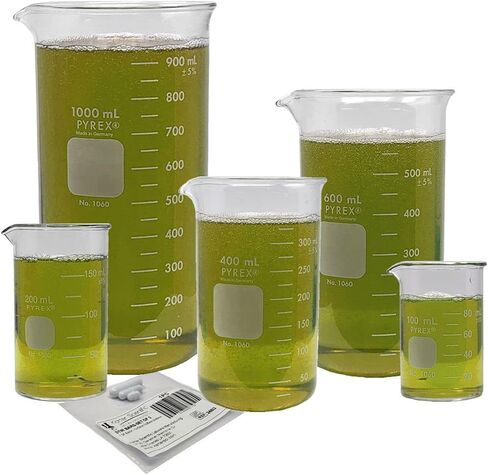 كوب سعة 50 مل، طويل القامة، 3.3 زجاج بوروسيليكات، مقياس مزدوج، متدرج، Karter Scientific 213F11 (مفرد) in Kuwait