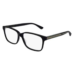 Gucci Men's Eyeglasses Web GG0530O 0530/O 004 Black/Crystal Optical Frame 57mm in Saudi Arabia