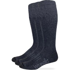 Wrangler Mens Ultra Dri Seamless Toe Western Boot Socks 3 Pair Pack in Kuwait