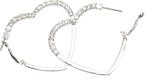 GUESS Heart Shaped Clutchless Hoop Earrings in Kuwait