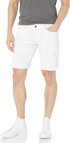 GUESS Men's Sonny White Denim Shorts in Saudi Arabia