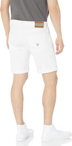 GUESS Men's Sonny White Denim Shorts in Saudi Arabia