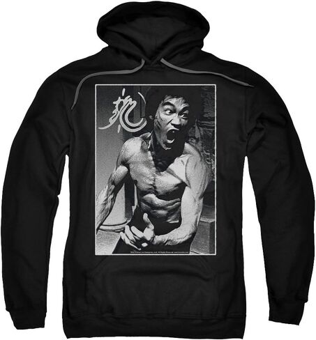 Bruce Lee Focused Rage Unisex Adult Pull-Over Hoodie for Men and Women in Saudi Arabia