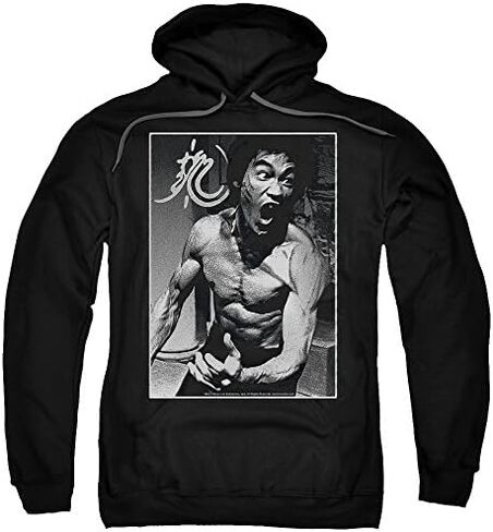 Bruce Lee Focused Rage Unisex Adult Pull-Over Hoodie for Men and Women in Saudi Arabia