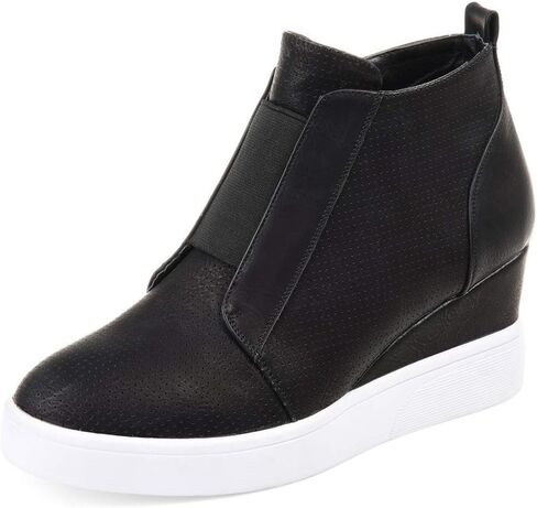 Athlefit Women's Wedge Sneakers Hidden Heel Platform Wedge Booties Hidden Wedgie Sneakers in Saudi Arabia