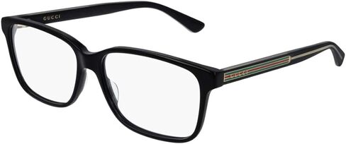 Gucci Men's Eyeglasses Web GG0530O 0530/O 004 Black/Crystal Optical Frame 57mm in Saudi Arabia